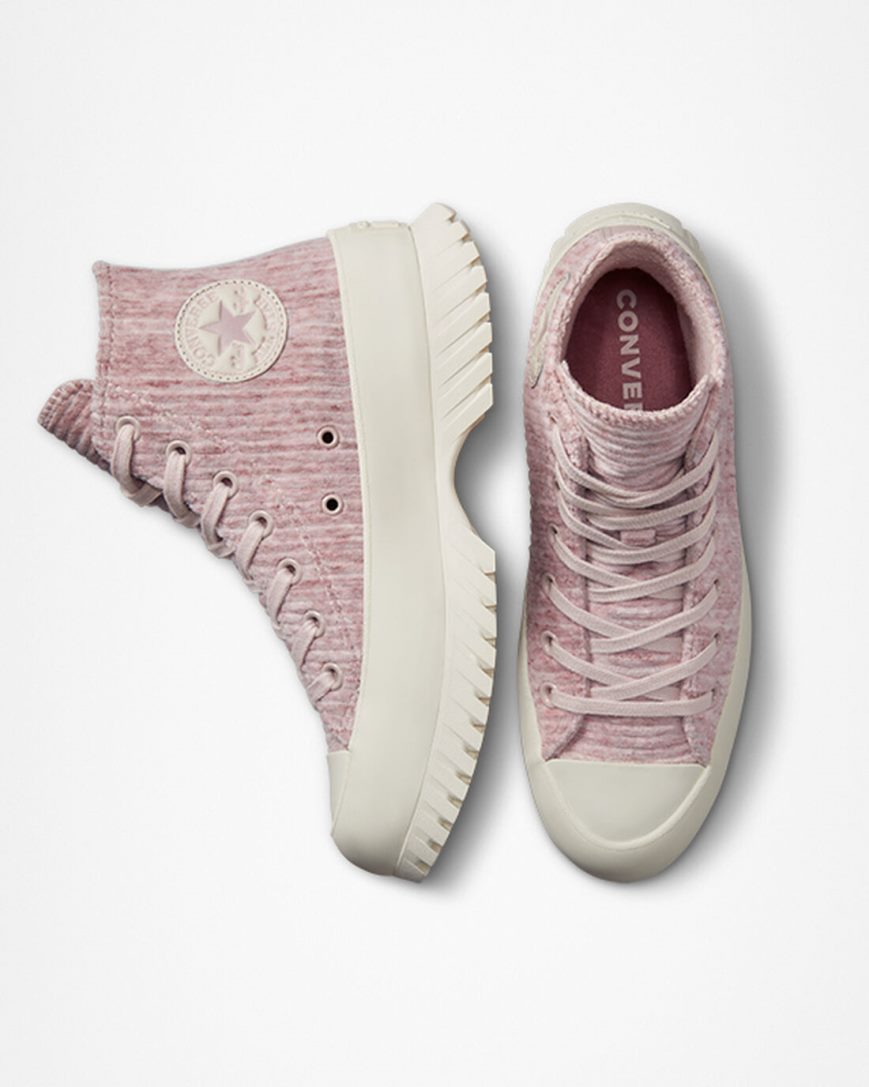 Women's Converse Chuck Taylor All Star Lugged 2.0 Velour High Top Shoes Grey | AU 1E5C8Y